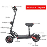 Kugoo G-BOOSTER  48V,23Ah 1600W Off-road Electric Scooter  - EBSCR884