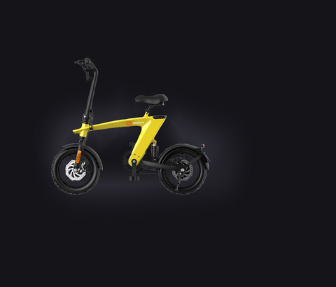 The Max folding Electric Bike Solarbeam Yellow Range 35km - Top Speed 25km/hr - CRU777