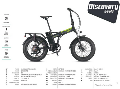 Loop Discovery 36V,374Wh 250W Folding Electric Bike - EBSC823 SOV