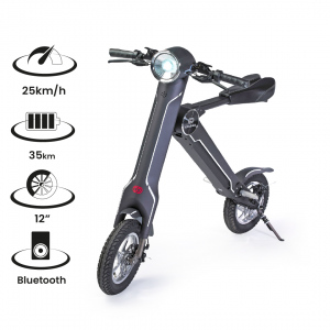 The Cruzaa E-Scooter Carbon Black with Built-in Speakers & Bluetooth - CRU002