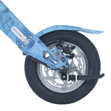 Limited Edition Denim Blue Electric Scooter- with Built-in Speakers and Bluetooth - CRU559 (Sit On)